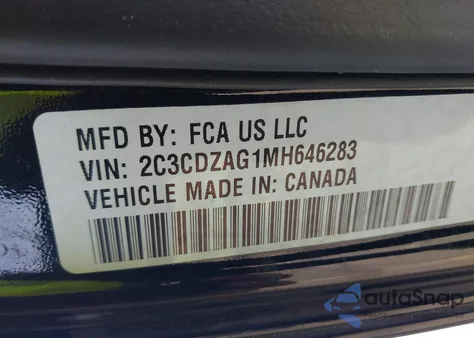 2021 Dodge Challenger Sxt from USA, damaged, VIN 2C3CDZAG1MH646283